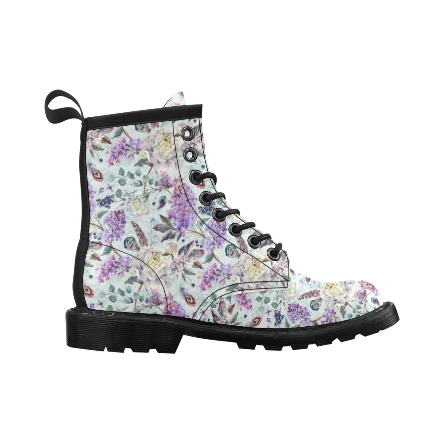 Lilac Pattern Print Design LI06 Women's Boots