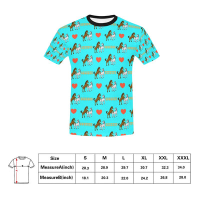 Horse Couple Love Print Design LKS309 Men's All Over Print T-shirt