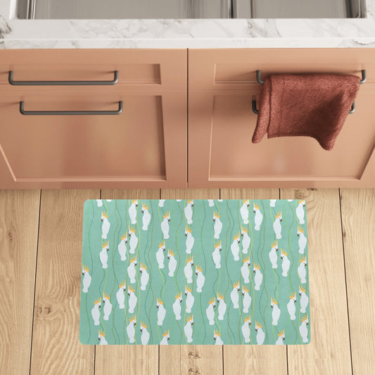 Cockatoo Pattern Print Design 01 Kitchen Mat