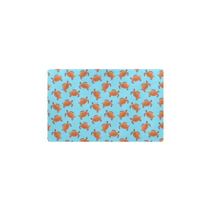 Brow Sea Turtle Print Pattern Kitchen Mat