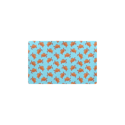 Brow Sea Turtle Print Pattern Kitchen Mat
