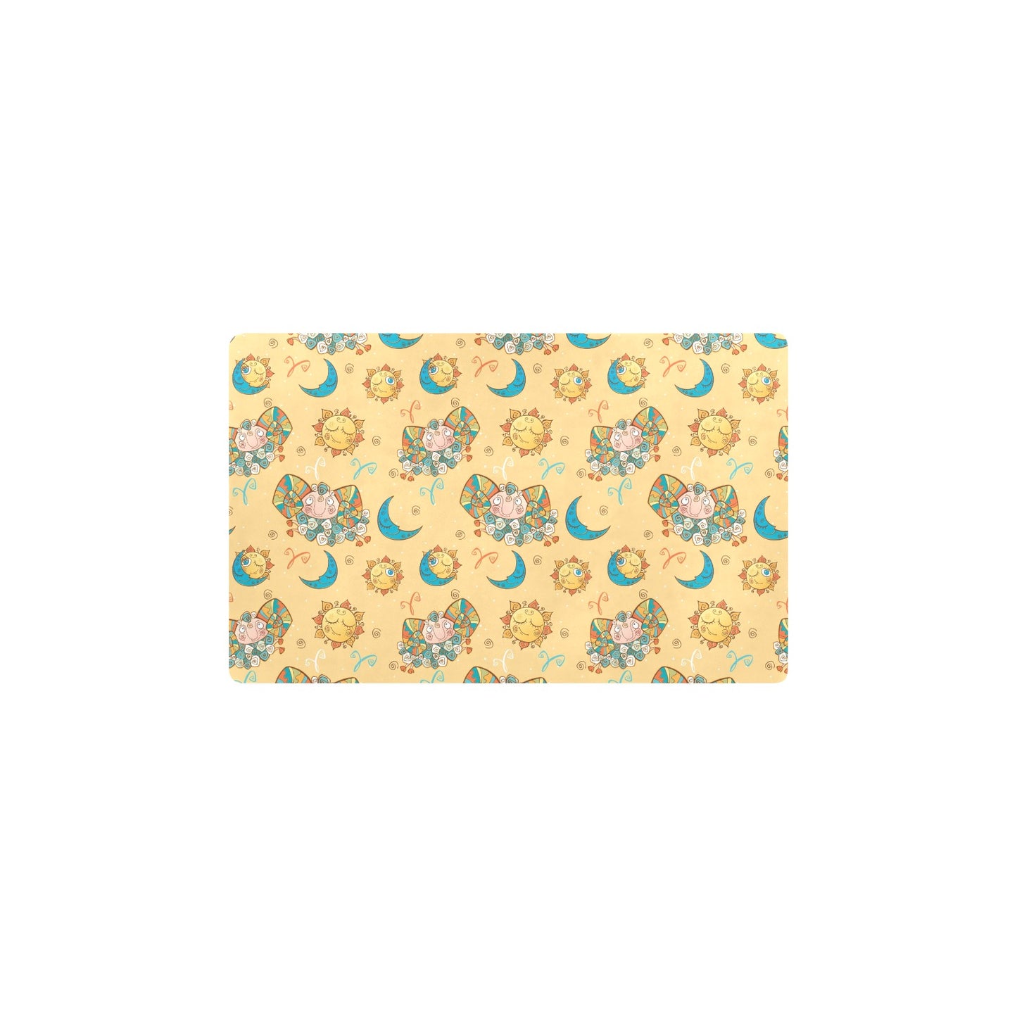 Aries Zodiac Pattern Print Design 03 Kitchen Mat