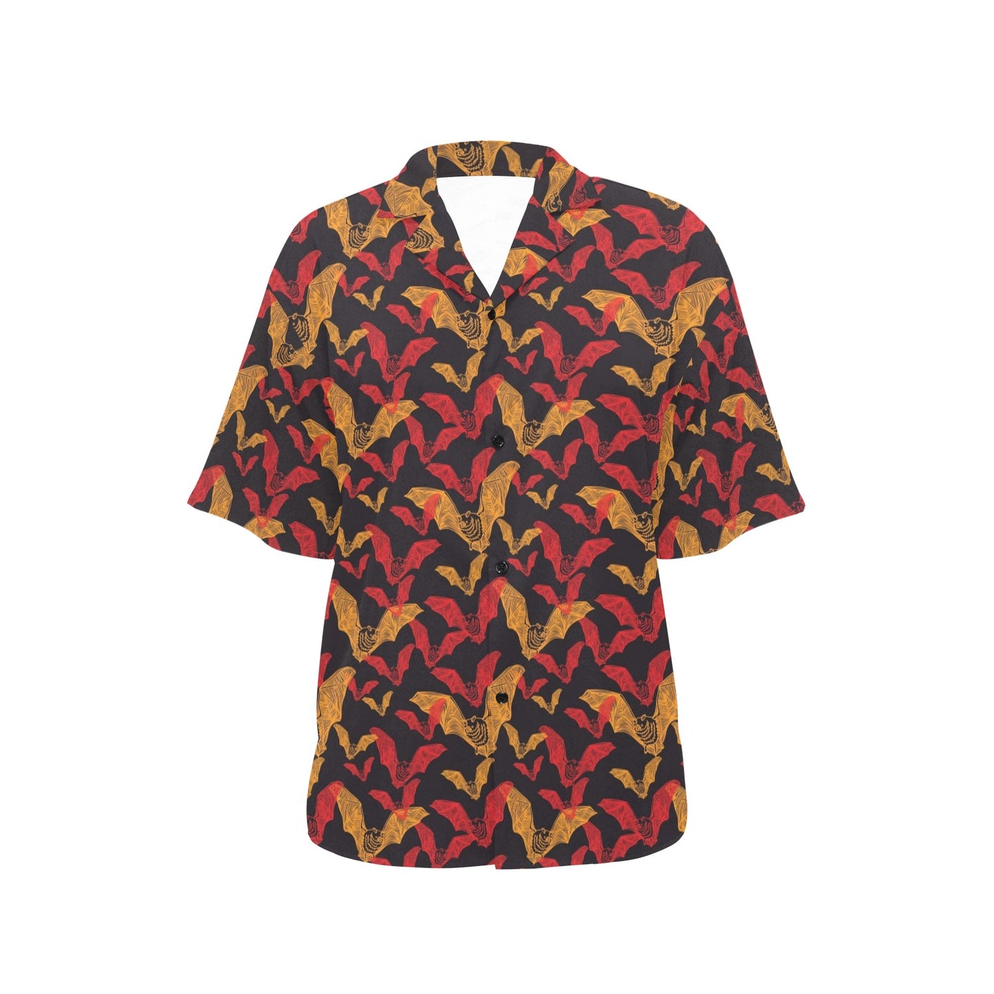 Bat Pattern Print Design 01 Women's Hawaiian Shirt