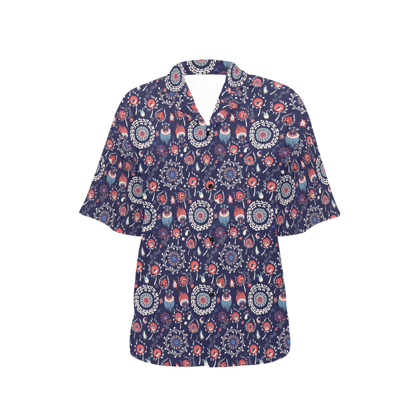 Suzani Print Design LKS305 Women's Hawaiian Shirt