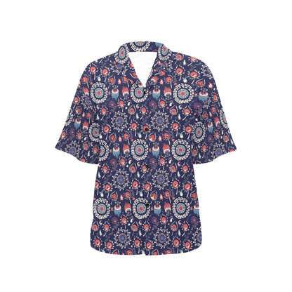 Suzani Print Design LKS305 Women's Hawaiian Shirt