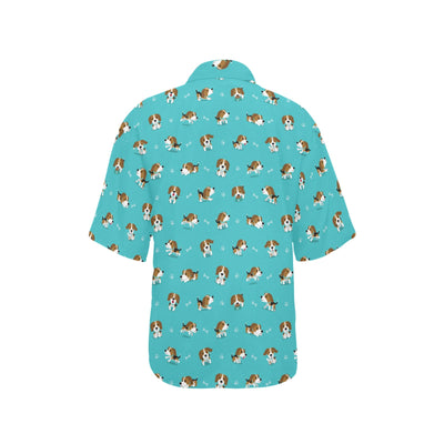 Beagle Pattern Print Design 05 Women's Hawaiian Shirt