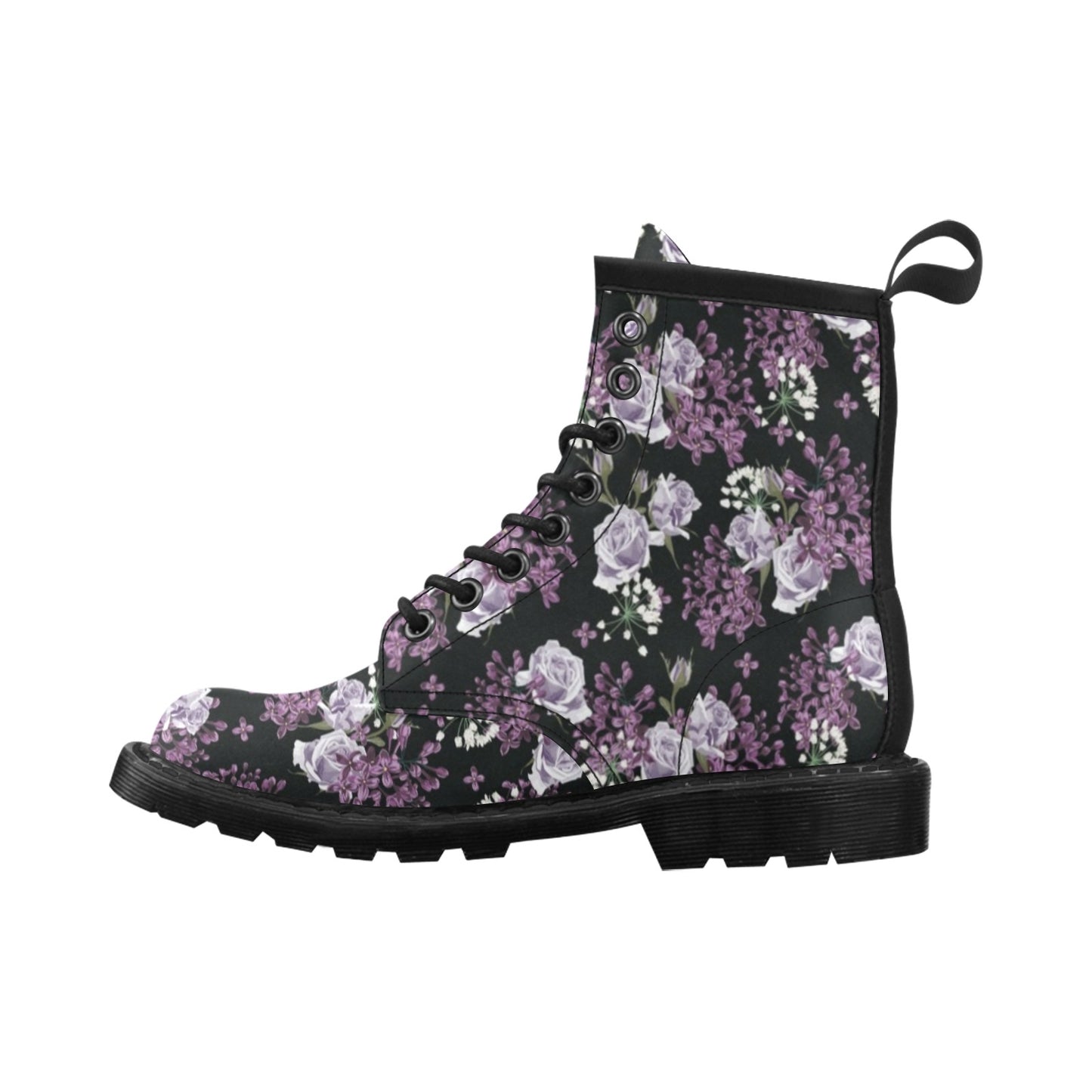 Lilac Pattern Print Design LI04 Women's Boots