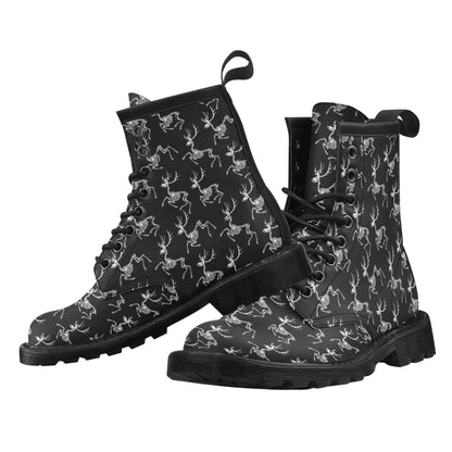 Deer Skeleton Print Pattern Women's Boots