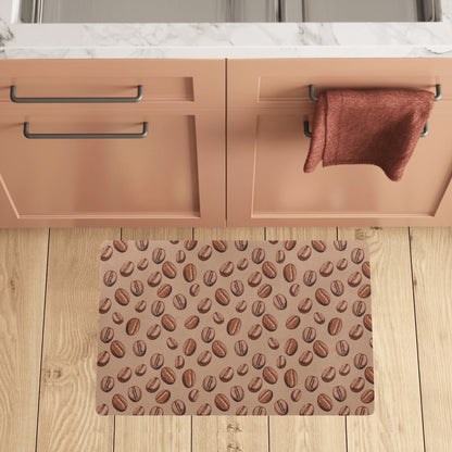 Coffee Pattern Print Design 07 Kitchen Mat