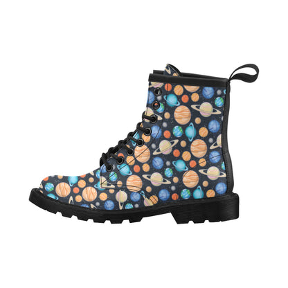 Planet Colorful Print Design LKS301 Women's Boots