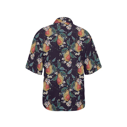 Pear Pattern Print Design PE02 Women's Hawaiian Shirt