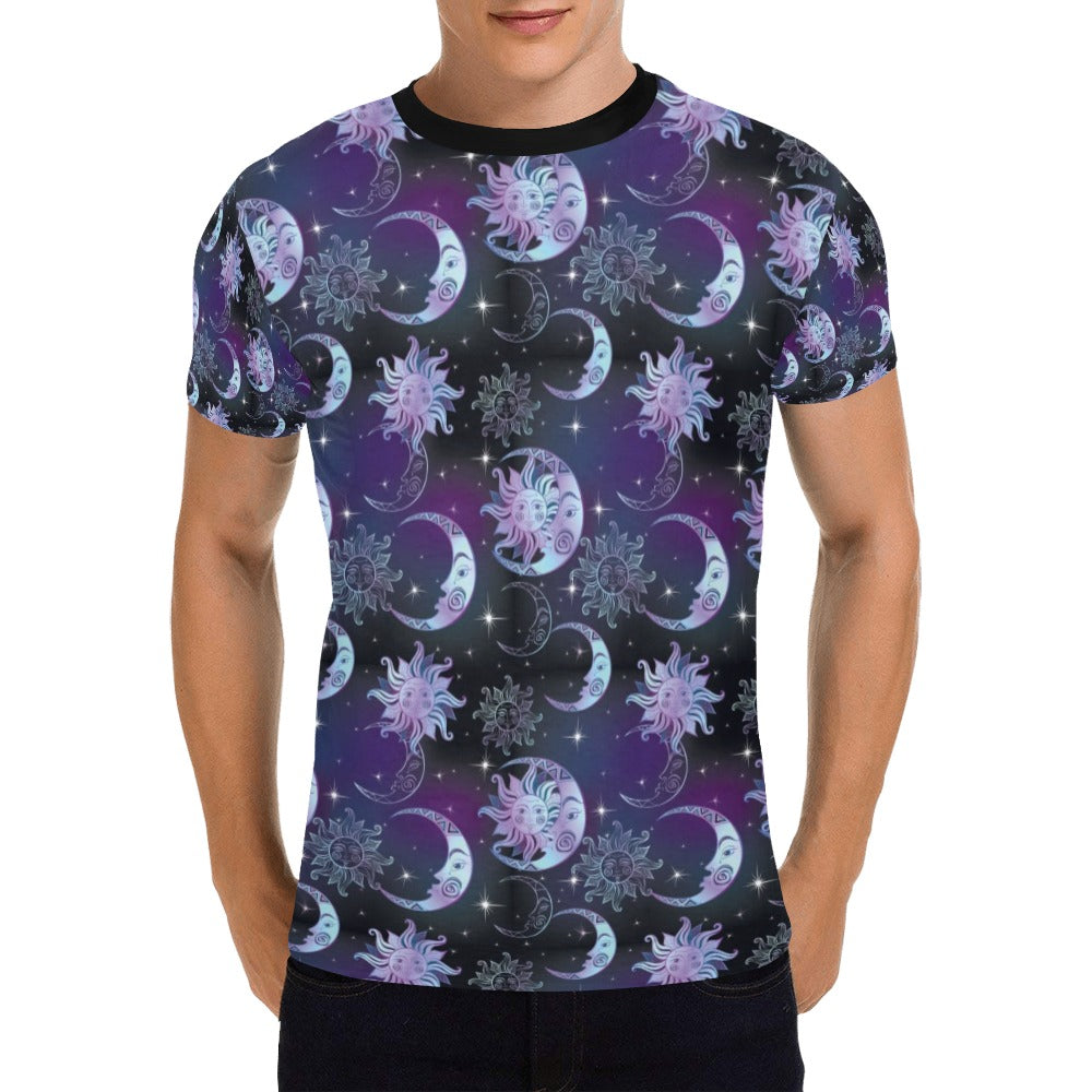 Sun Moon Print Design LKS303 Men's All Over Print T-shirt