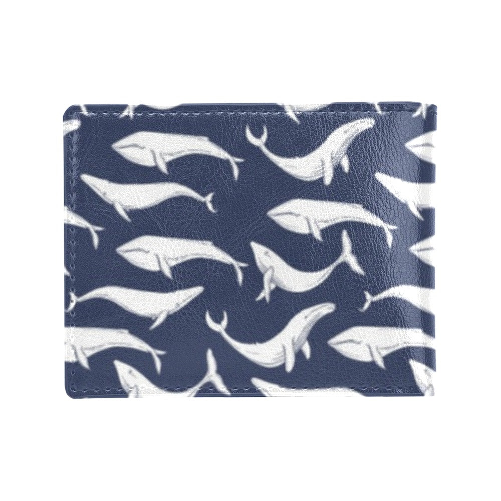 Whale Print Design LKS308 Men's ID Card Wallet