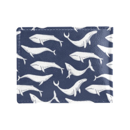 Whale Print Design LKS308 Men's ID Card Wallet