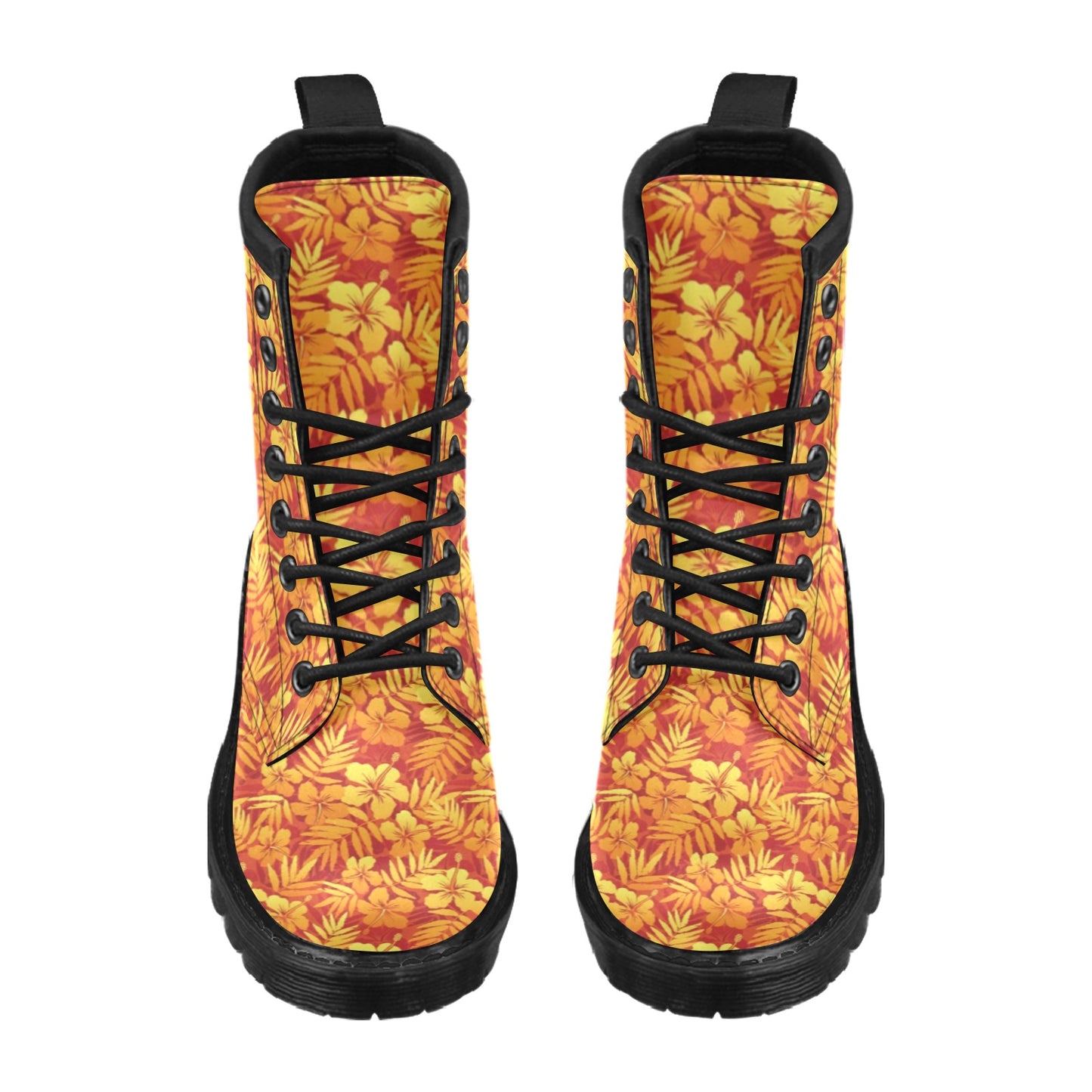 Hibiscus Summer Print Design LKS302 Women's Boots