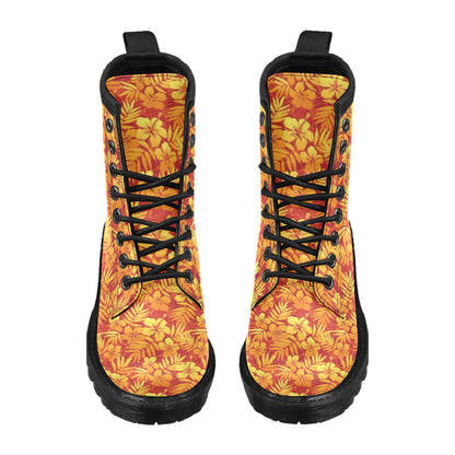 Hibiscus Summer Print Design LKS302 Women's Boots
