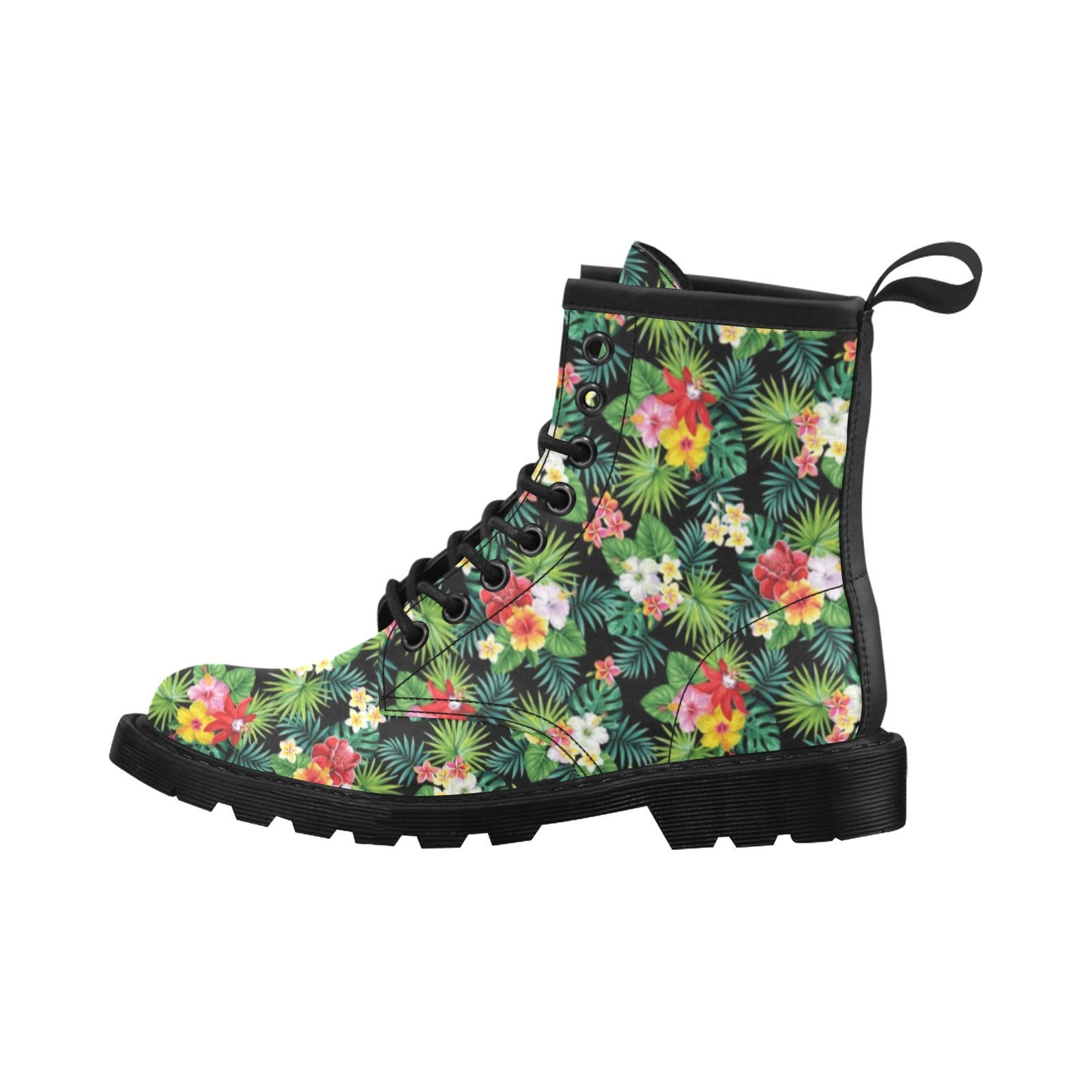 Hibiscus Hawaiian flower tropical Women's Boots