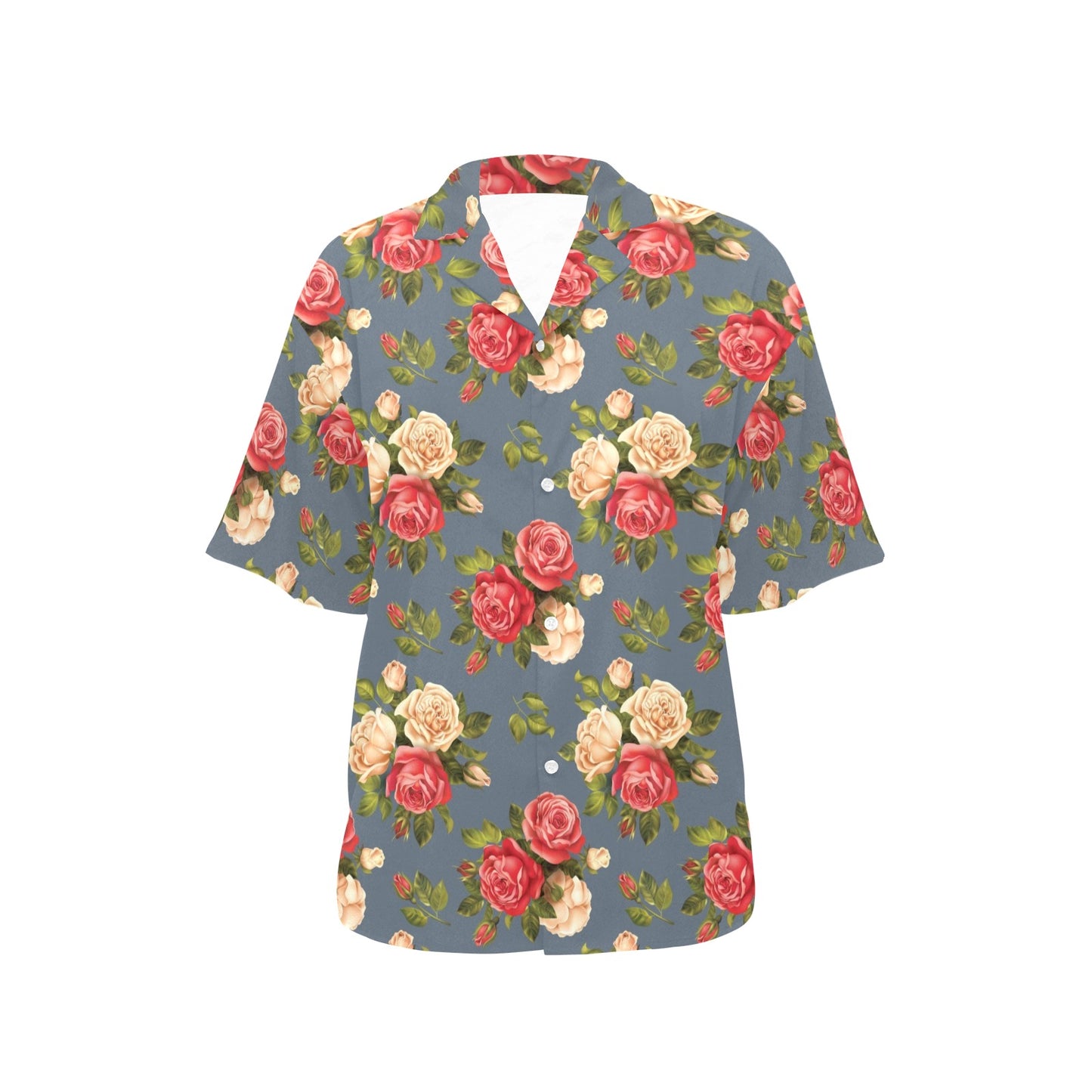 Rose Pattern Print Design RO017 Women's Hawaiian Shirt