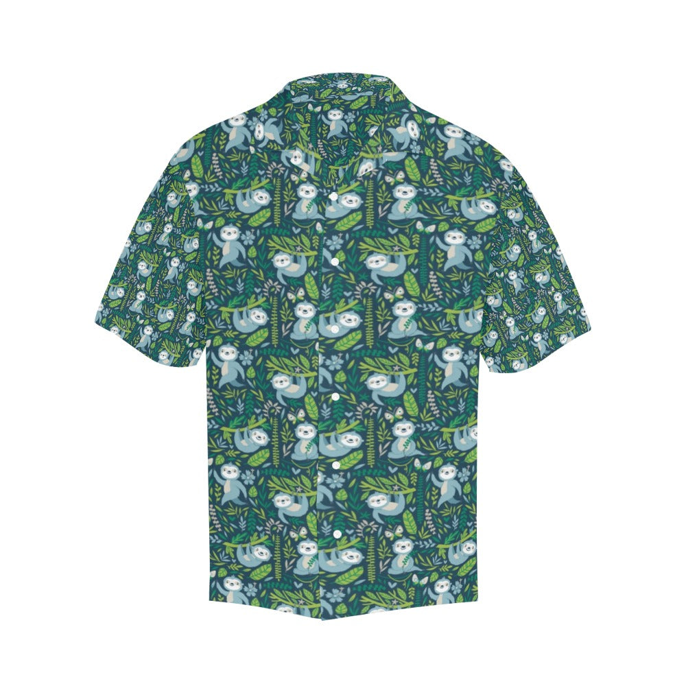 Sloth Print Design LKS304 Men's Hawaiian Shirt