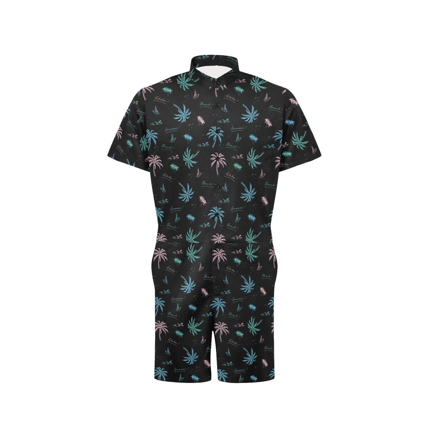 Aloha Hawaii Pattern Print Design 03 Men's Romper