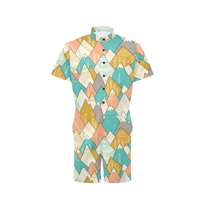 Mountain Pattern Print Design 02 Men's Romper