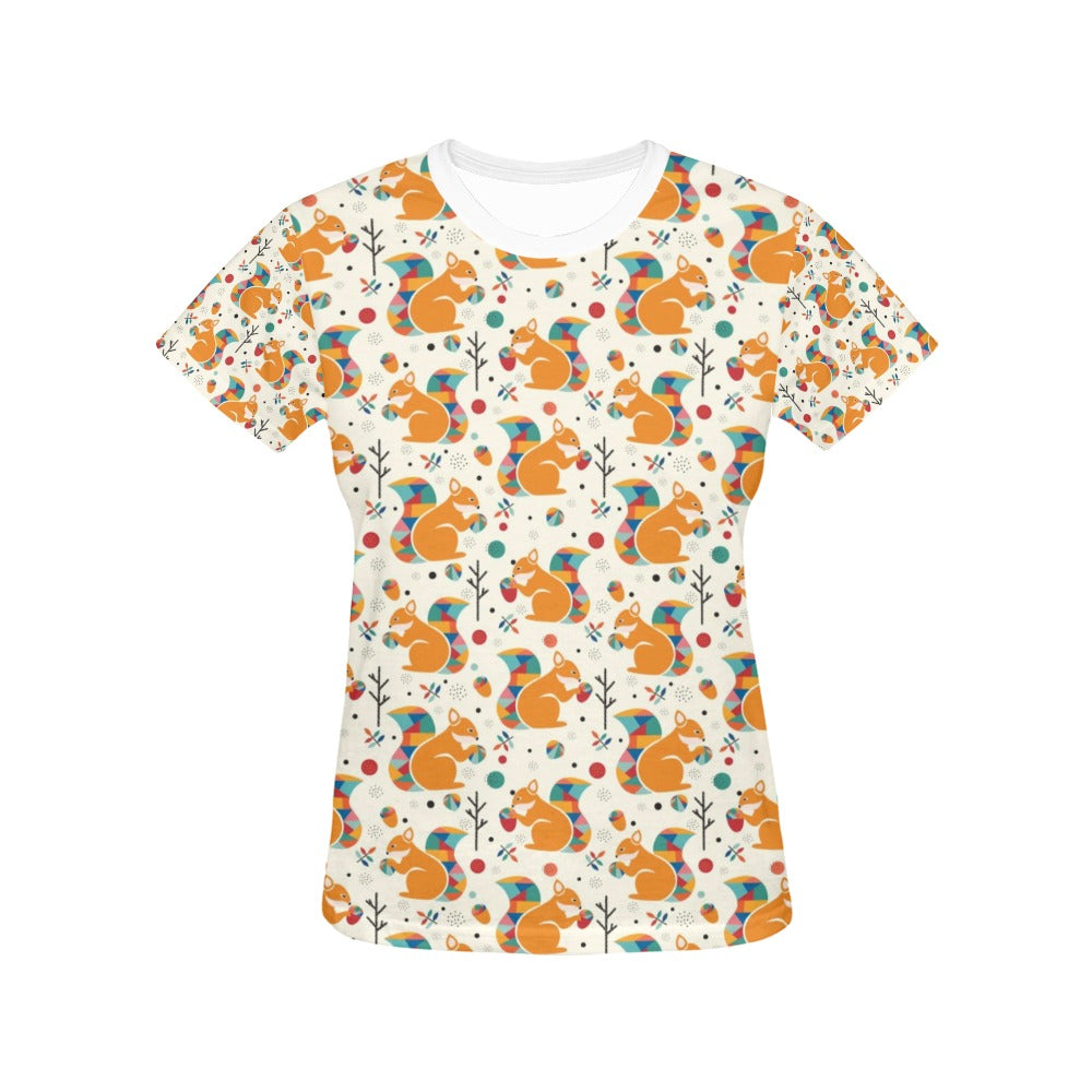 Squirrel Print Design LKS304 Women's  T-shirt