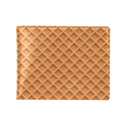 Waffle Texture Print Design LKS301 Men's ID Card Wallet