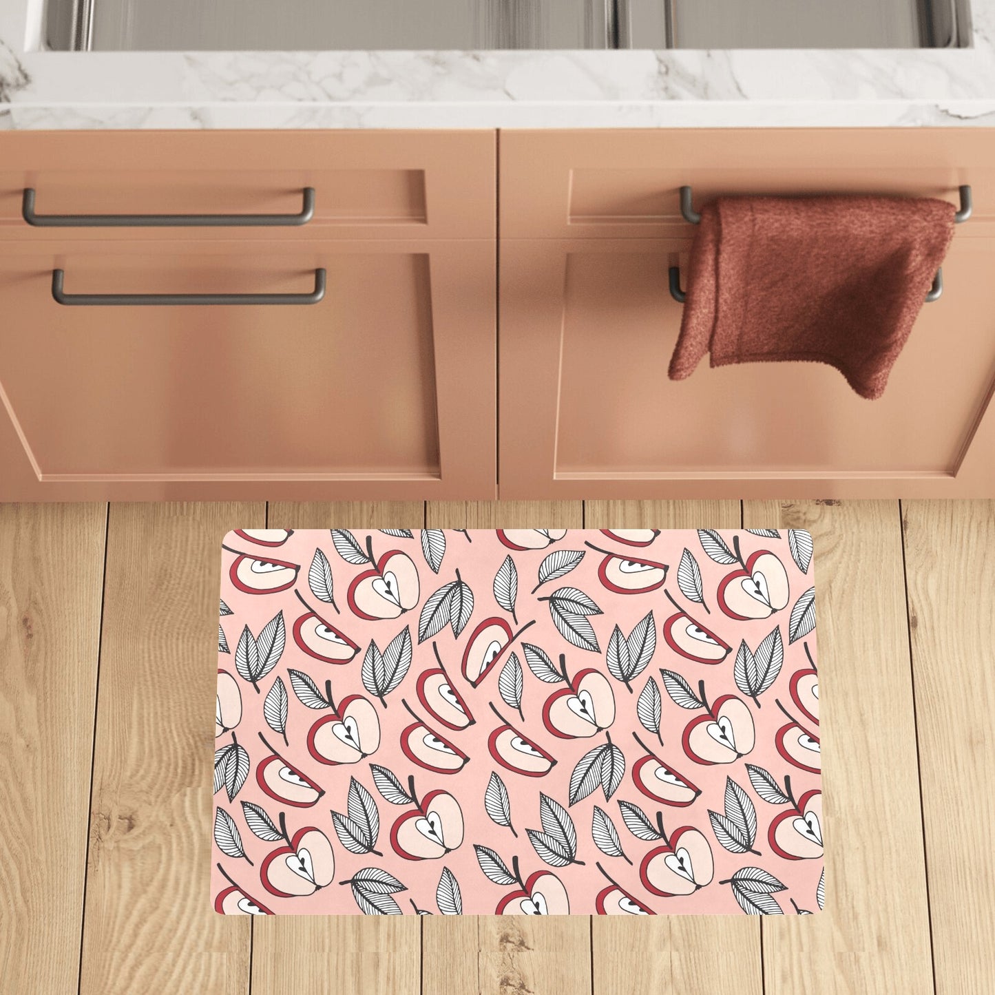 Apple Pattern Print Design AP04 Kitchen Mat