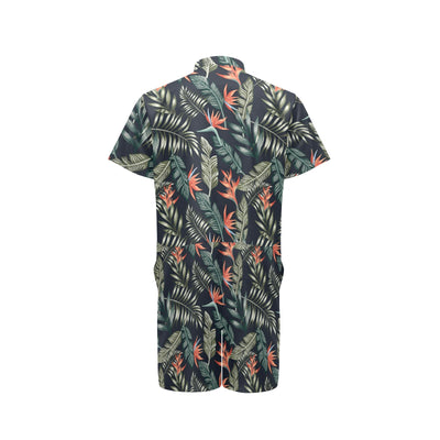 Bird Of Paradise Pattern Print Design BOP02 Men's Romper