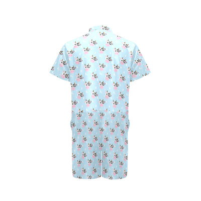 Cow Pattern Print Design 07 Men's Romper