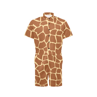 Giraffe Texture Print Men's Romper