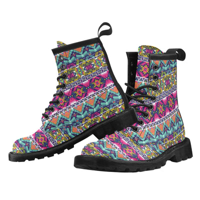 Indian Navajo Color Themed Design Print Women's Boots