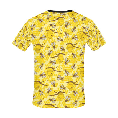 Bee With Honeycomb Print Design LKS302 Men's All Over Print T-shirt