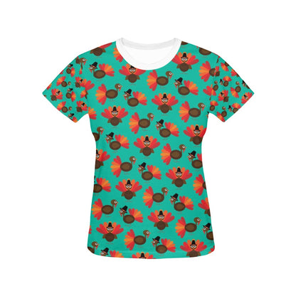 Thanksgiving Print Design LKS307 Women's  T-shirt