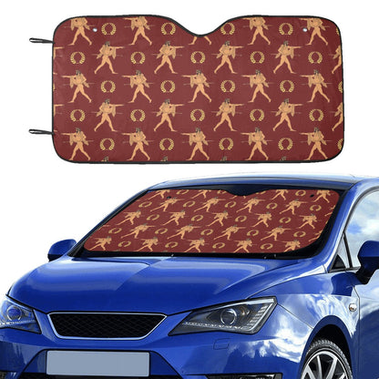 Ancient Greek Print Design LKS307 Car front Windshield Sun Shade