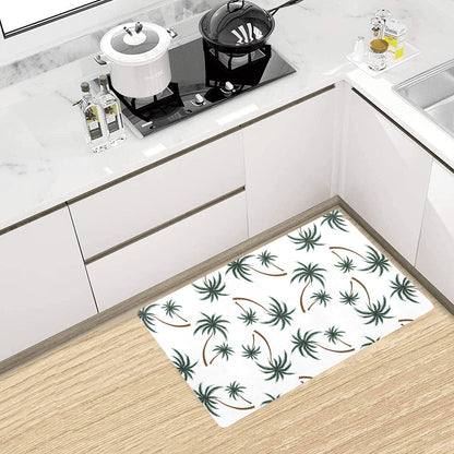 Palm Tree Pattern Print Design PT07 Kitchen Mat