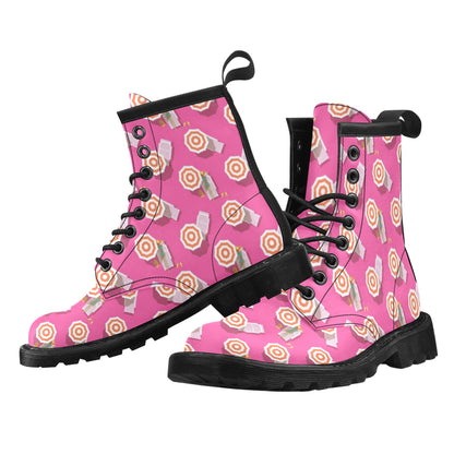 Beach Top View Umbrella Theme Women's Boots