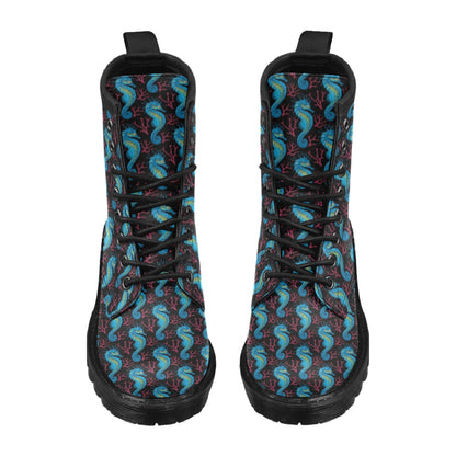 SeaHorse Print Design LKS401 Women's Boots