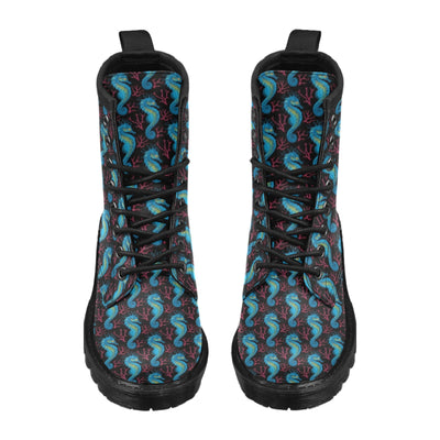 SeaHorse Print Design LKS401 Women's Boots