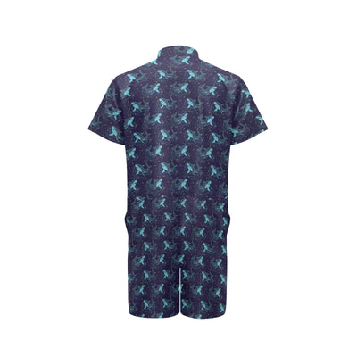 Shark Print Design LKS306 Men's Romper