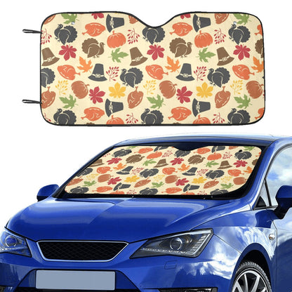 Thanksgiving Print Design LKS303 Car front Windshield Sun Shade