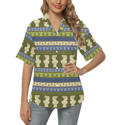 Ancient Greek Statue Print Design LKS301 Women's Hawaiian Shirt