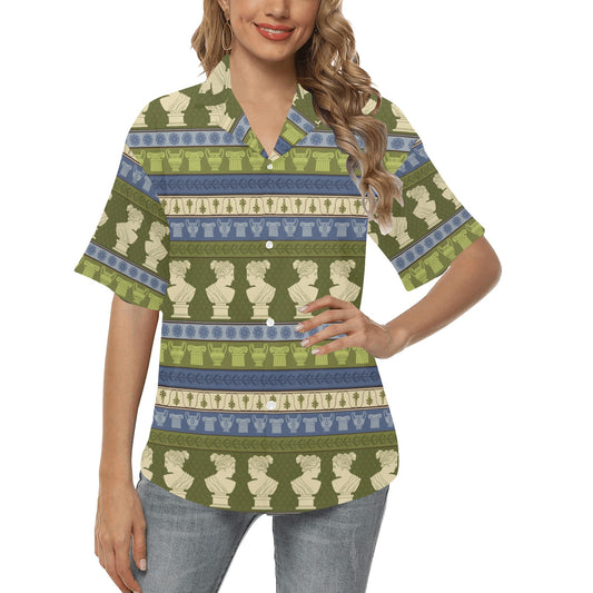Ancient Greek Statue Print Design LKS301 Women's Hawaiian Shirt