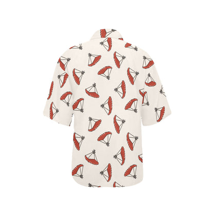 Skydiver Print Design LKS302 Women's Hawaiian Shirt