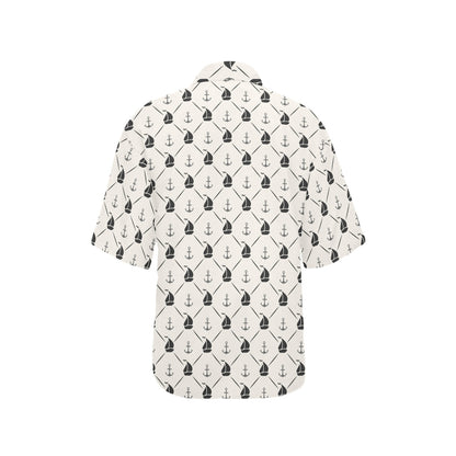 Sailboat Print Design LKS302 Women's Hawaiian Shirt