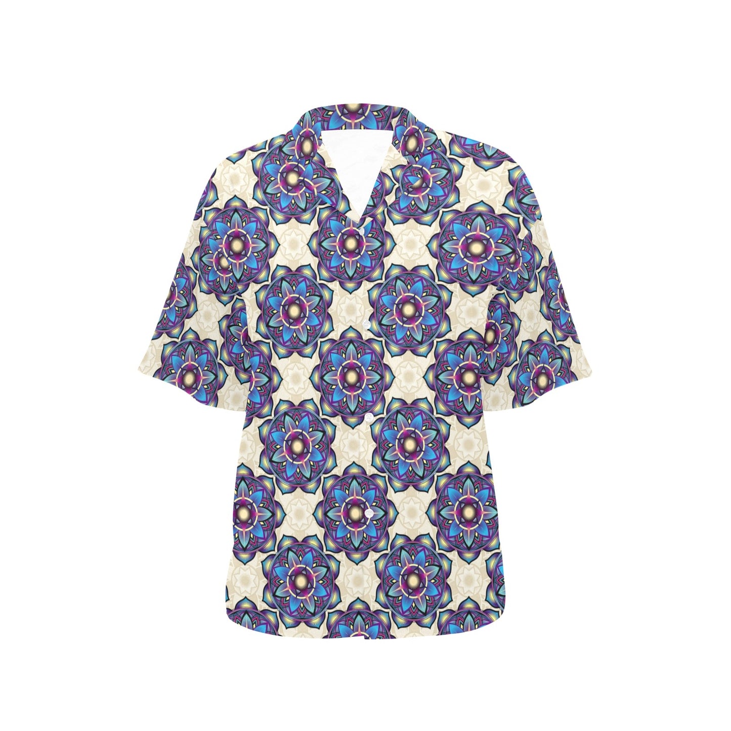 lotus Boho Pattern Print Design LO08 Women's Hawaiian Shirt