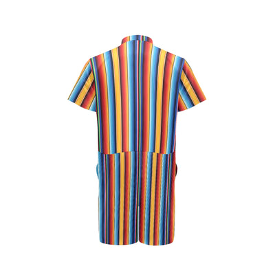 Mexican Blanket Stripe Print Pattern Men's Romper