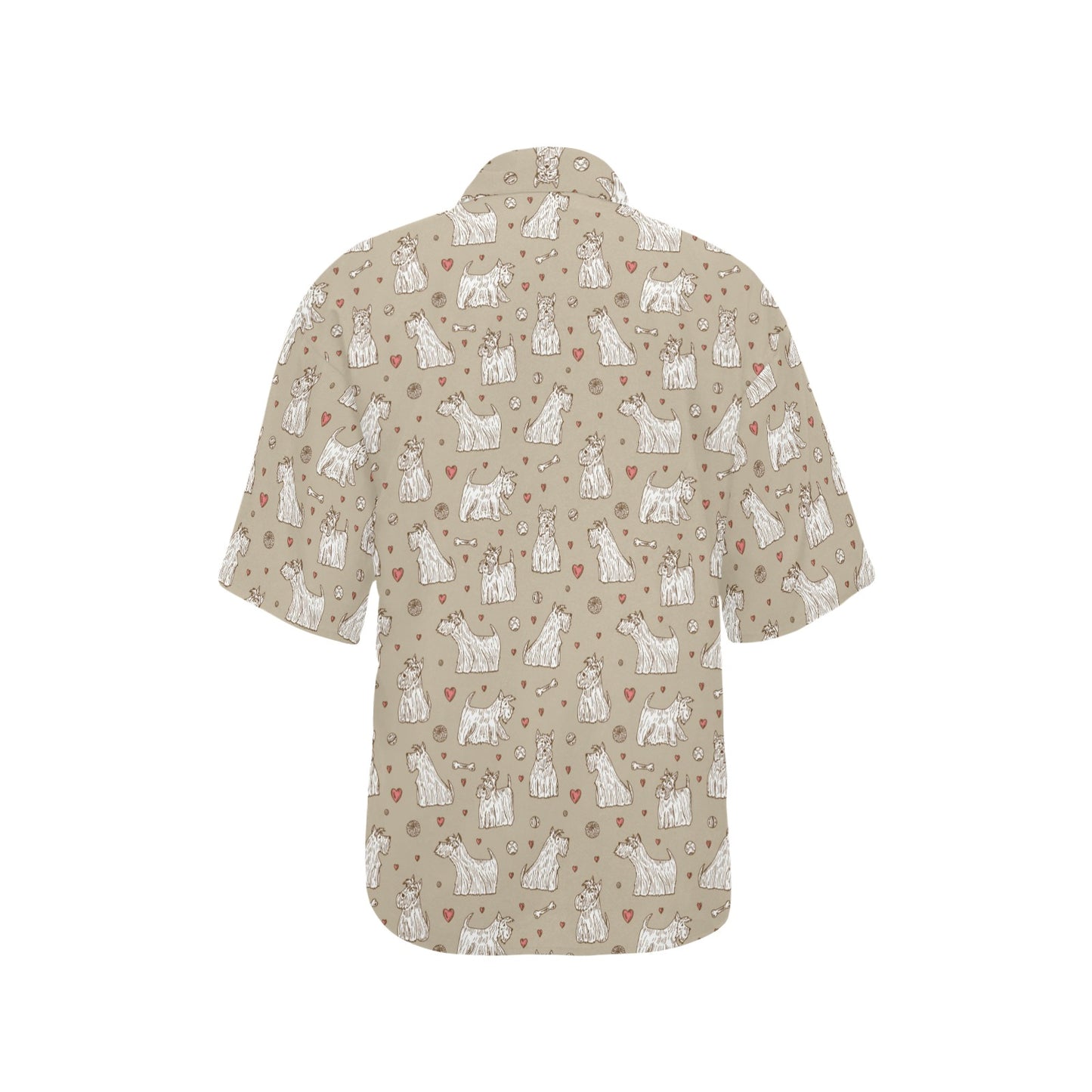 Scottish Terriers Print Design LKS3017 Women's Hawaiian Shirt