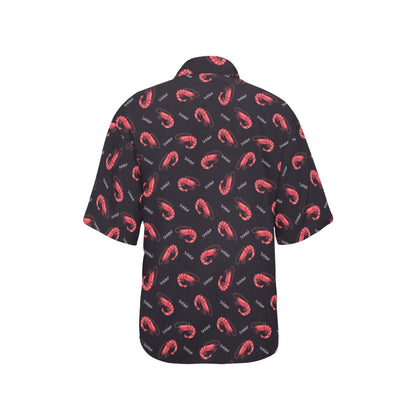 Shrimp Print Design LKS302 Women's Hawaiian Shirt