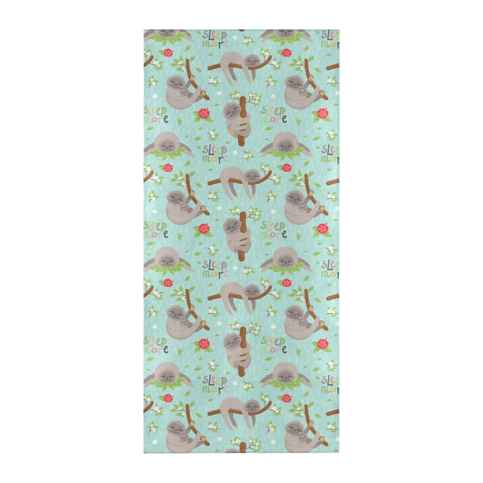 Sloth Print Design LKS305 Beach Towel 32" x 71"